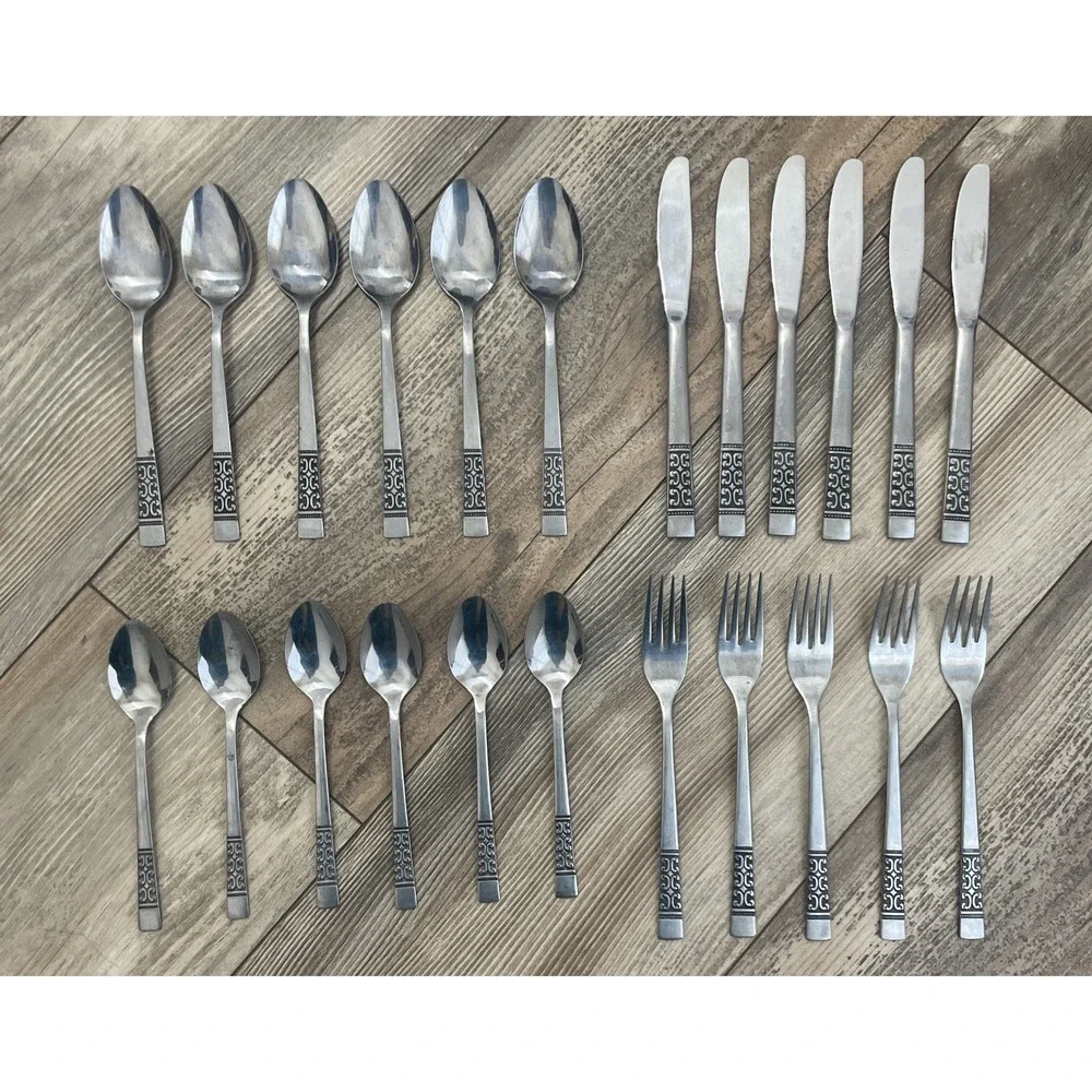 Rare KOREA Rogers Co Stainless CASA VISTA Flatware 24 Pcs replacements‎